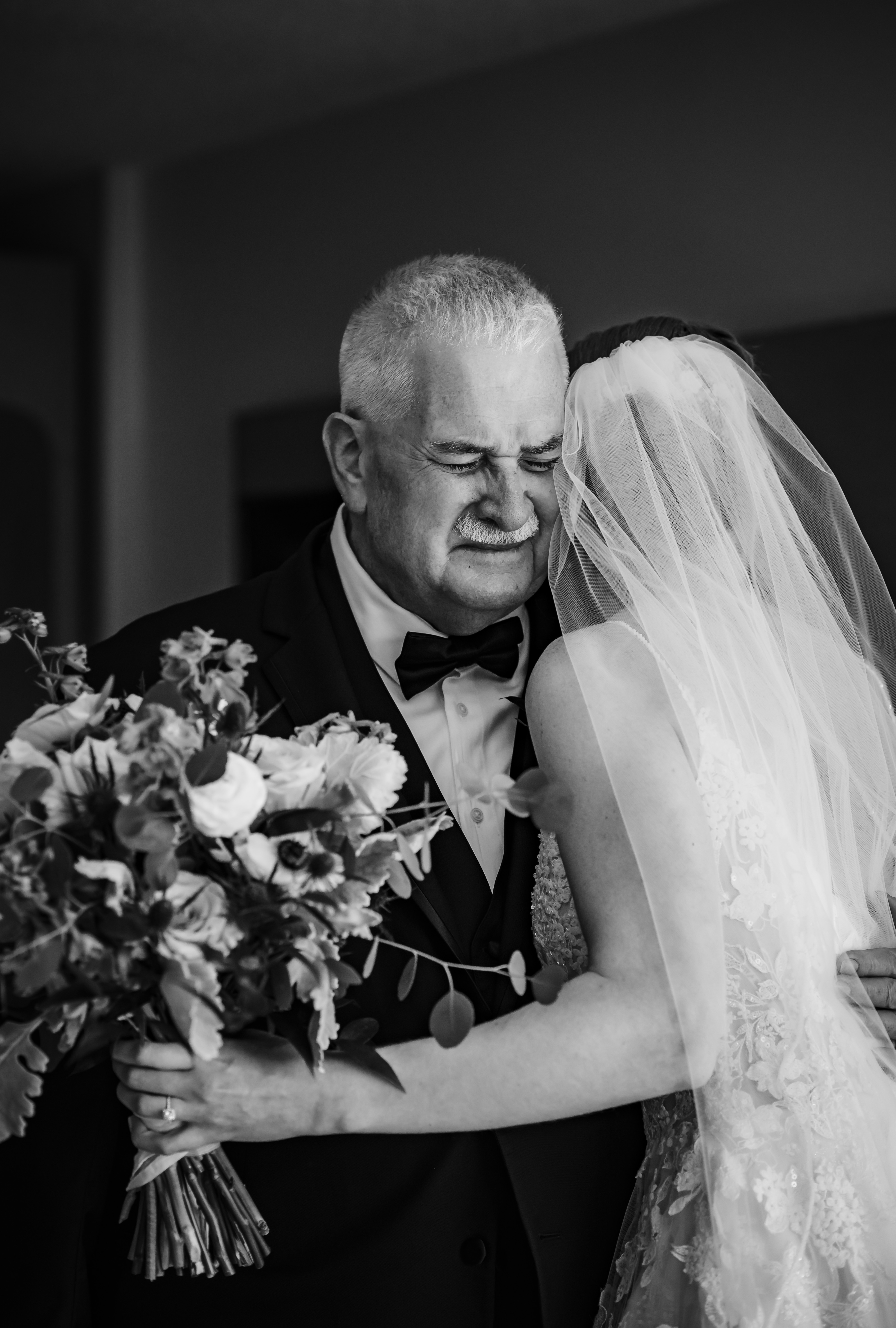 Home father crying at first look with his daughter at Pen Ryn Estate