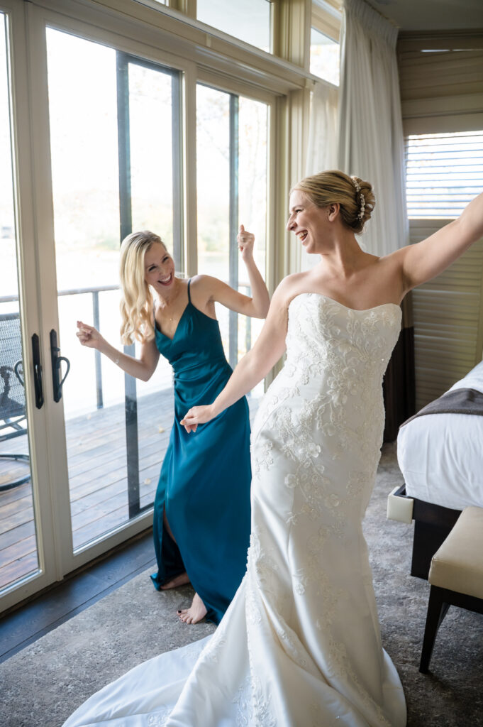 Bride preparing for Stella of New Hope wedding