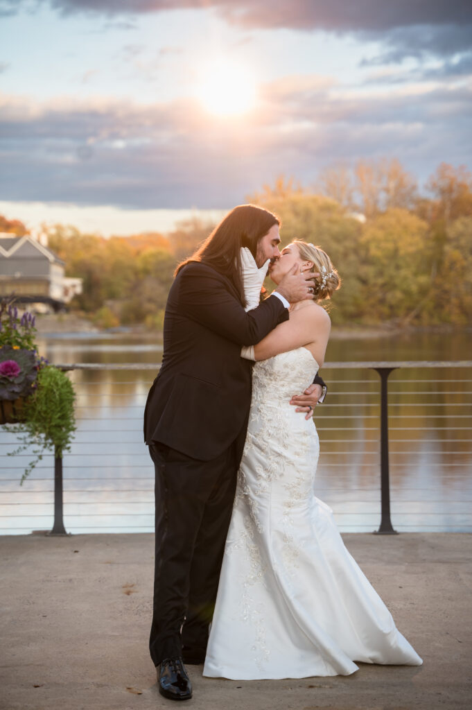 Sunlit couple portraits New Hope PA
