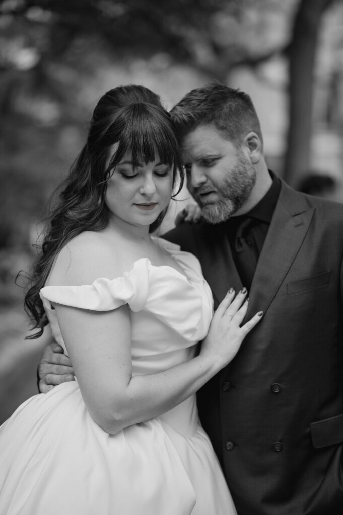 intimate wedding portraits in old city neighborhood