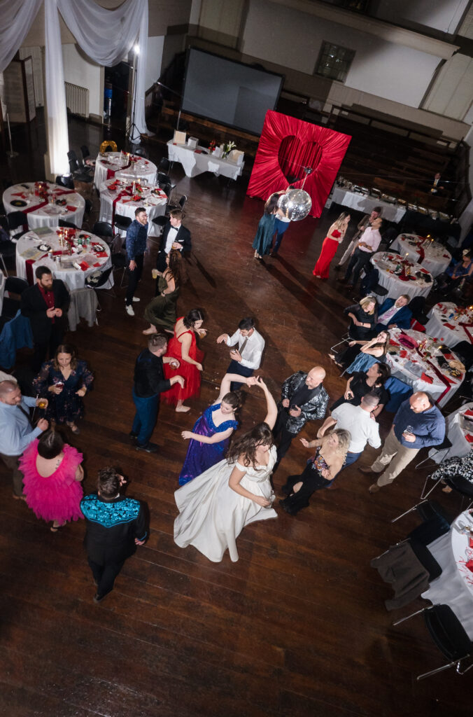dance floor reception arch street meeting house philadelphia