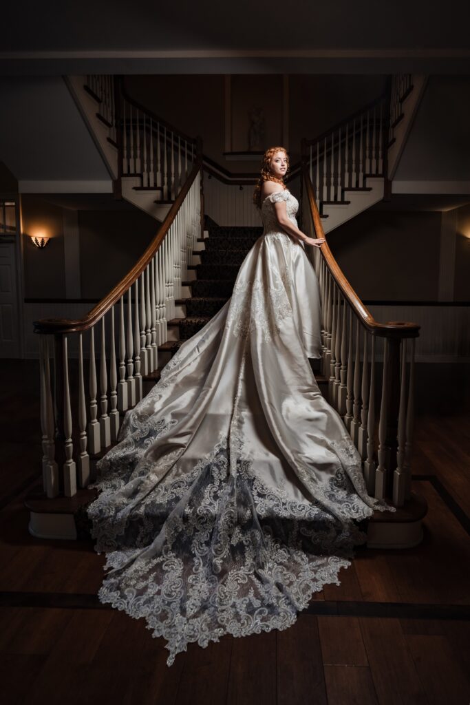 staircase portrait at belle voir manor